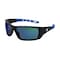 Ge Safety Glasses, Anti-Fog & Anti-Scratch, Blue Mirror Lens, Black/Blue Frame GE104BAF - alternate 1